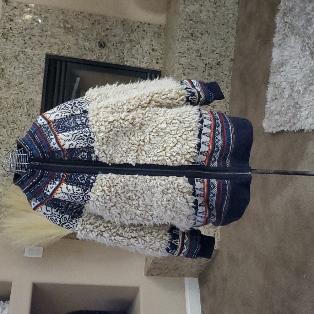 Pilcro Longline Sherpa Bomber Jacket. Brand New.